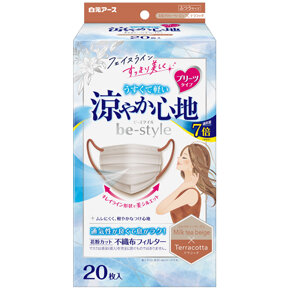 <p>ビースタイル プリーツタイプ</p><p>涼やか心地</p><p>ミルクティーベージュ×テラコッタ</p><p>２０枚入【企画品】</p>