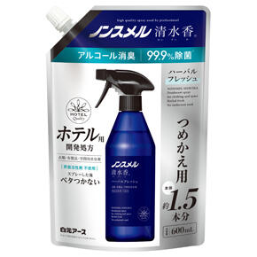 <p>ノンスメル清水香</p><p>ハーバルフレッシュの香り</p><p>つめかえパウチ６００ｍＬ</p>