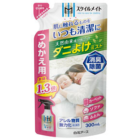 <p>ミセスロイド スタイルメイト</p><p>布製品の消臭・ダニよけミスト</p><p>つめかえパウチ３００ｍＬ</p>